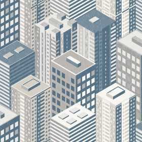 PAPIERS PEINTS 3D GRAPHIQUE DESIGN ARCHITECTURE BUILDING BLEU ET ARGENTÉ