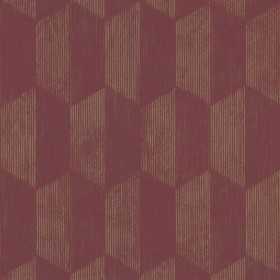 PAPIERS PEINTS 3D GRAPHIQUE DESIGN HEXAGONE BORDEAUX ET DORÉ