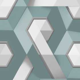 PAPIERS PEINTS 3D GRAPHIQUE BLANC VERT