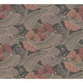 PAPIERS PEINTS 3D GRAPHIQUE MARRON NOIR ROUGE