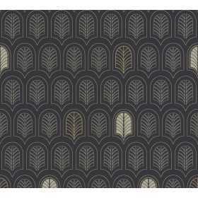 PAPIERS PEINTS 3D GRAPHIQUE MÉTALLIQUE NOIR