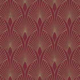 PAPIERS PEINTS 3D GRAPHIQUE BAROQUE DORÉ ROUGE