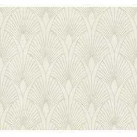 PAPIERS PEINTS 3D GRAPHIQUE BAROQUE ARGENT BLANC CRÈME