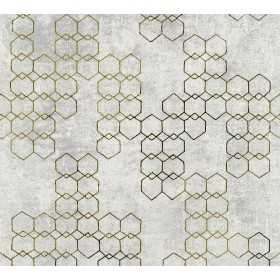 PAPIERS PEINTS 3D GRAPHIQUE ARGENT DORÉ GRIS