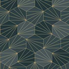 PAPIERS PEINTS 3D GRAPHIQUE ABSTRAIT HEXAGONE CANARD