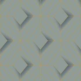 PAPIERS PEINTS 3D GRAPHIQUE ART DÉCO LOSANGE BLEU GIVRÉ