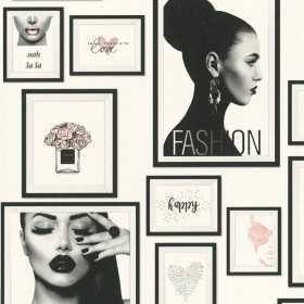 PAPIERS PEINTS 3D GRAPHIQUE FASHION NOIR ET BLANC