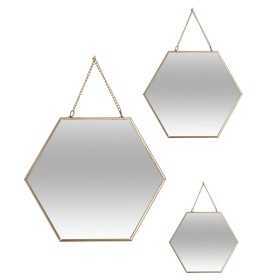 03 MIROIRS HEXAGONAUX DORES 03 MIROIRS HEXAGONAUX DORES