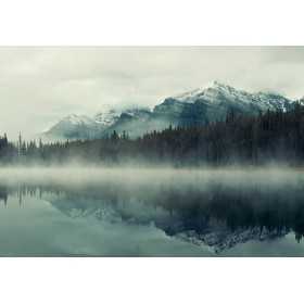 POSTER PHOTO MURALE NATURE FORÊT ET LAC