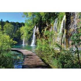POSTER PHOTO MURALE NATURE CASCADE VUE PANORAMIQUE