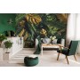 POSTERS PHOTO MURALE DESIGN MODERNE TROPICALE DORÉ ET VERT