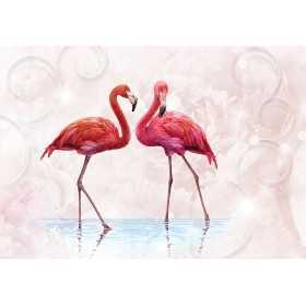 POSTERS PHOTO MURALE DESIGN MODERNE TROPICAL FLAMINGOS