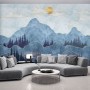 POSTERS PHOTO MURALE DESIGN MODERNE MONTAGNE BLEU