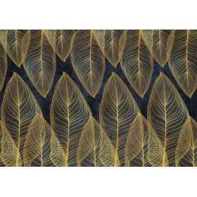 POSTERS PHOTO MURALE DESIGN MODERNE FEUILLES DORÉ