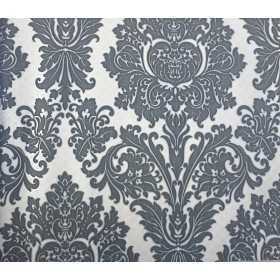 PAPIER PEINT TUNISIE BAROQUE NOIR BLANC
