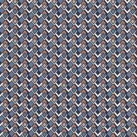 PAPIER PEINT TUNISIE LOSANGE RÉTRO BLEU