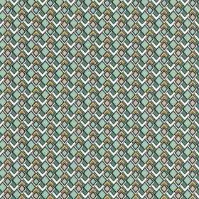 PAPIER PEINT TUNISIE LOSANGE RÉTRO VERT