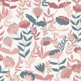 PAPIER PEINT TUNISIE ABSTRACT FLOWERS ROSE