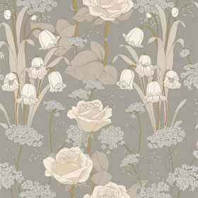 PAPIER PEINT TUNISIE FLEUR ART NOUVEAU MASTIC